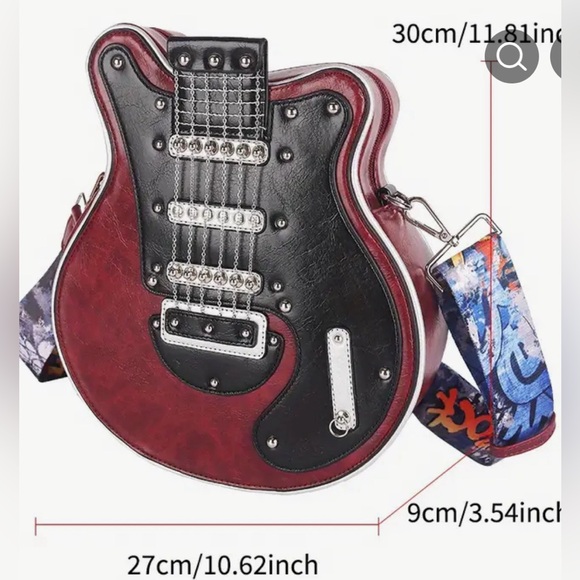 Guitar style purse, crossbody detachable strap. This is NWOT, please see photos - Picture 11 of 11